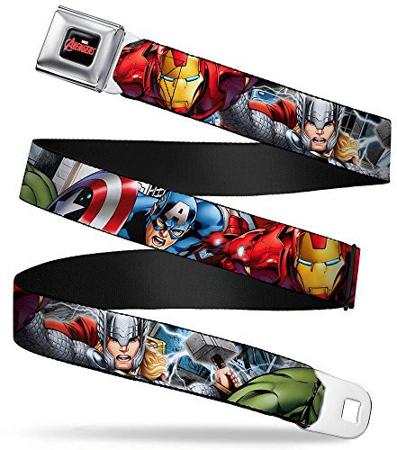 Buckle-Down Sicherheitsgurt – Marvel Avengers 4 Superhelden-Posen C/U – 2,5 cm breit – 50,8-91,4 cm lang