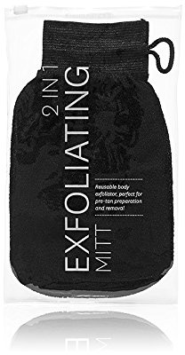 Tanning Essentials 2-in-1 Exfoliating Mitt, Black