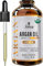 Kanzy Huile d'Argan Bio Pour Cheveux, Peau, Corps, Ongles 100% Pure Moroccan Pressée à Froid Argan Oil en Bouteille Verre, Anti-âge Antirides Peau et Des Cheveux Brillants 100ml