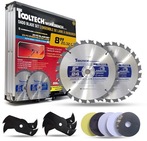 Toolway 111028 Dado Blade Set 8, 200 mm, 24 Tooth