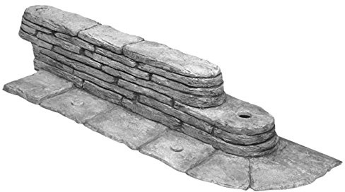 Emsco Group 2032HD Bedrocks Trim-Free Gray, 20 Feet – Natural Stacked Slate Design Garden Lawn Edging