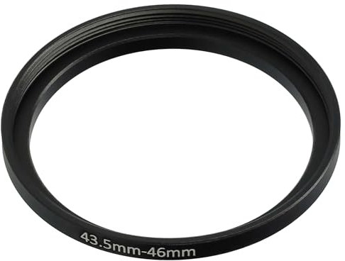 vhbw Anillo Adaptador Step Up de 43,5 mm a 46 mm para Objetivo de la cámara - Adaptador de Filtro, Metal, Negro