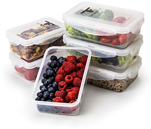 ThinkFit Mahlzeit Prep Behälter, BPA frei - Airtight Lebensmittel Lagerbehälter Beste für Meal Prepping & Portion Control - Wiederverwendbare, Geschirrspüler & Gefrierschrank Sicher (6-teiliges Set)