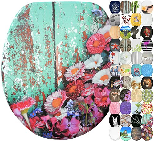 Sanilo Soft Close Toilet Seat, Wide Choice of Beautiful Toilet Seats, Stable Hinges, Easy to Mount (Spring)