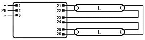 OSRAM elektronisches Vorschaltgerät (EVG), QUICKTRONIC FIT 8, EVG LL/KLL non-DIM, QT-FIT8 2X58/220-240