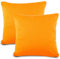 aqua-textil Classic Line Baumwoll Kissenbezug 2er-Set 80 x 80 cm orange Kissen Bezug Kissenhülle. Kopfkissenüberzug. Pillowcase. Bettkissen. Kopfkissenbezug. Reißverschluss Jersey