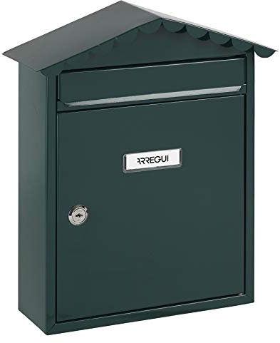 ARREGUI Visit E5743 Boîte aux Lettres en Acier, Taille M (courrier Format A4 Magazine), Boîte aux Lettres individuelle, Boîte aux Lettres Murale, Anti-Pluie, Facile à Installer, Vert
