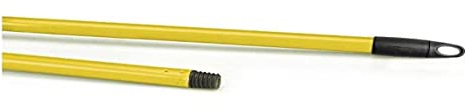 La Briantina Manico Professionale per Scope, in Metallo Plastificato ad Alto Spessore, Lunghezza 130 cm, Giallo