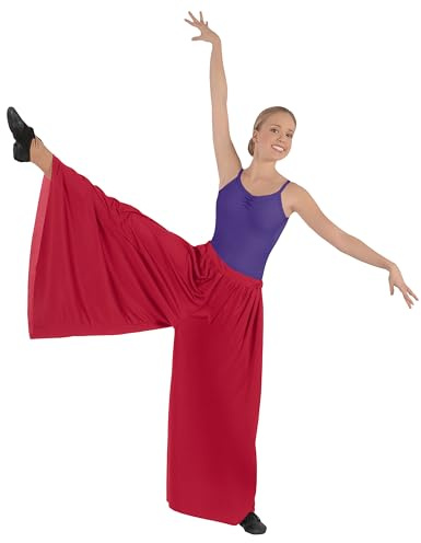 EUROTARD 13696 Adult Palazzo Pants (Red, Large/Extra Large)