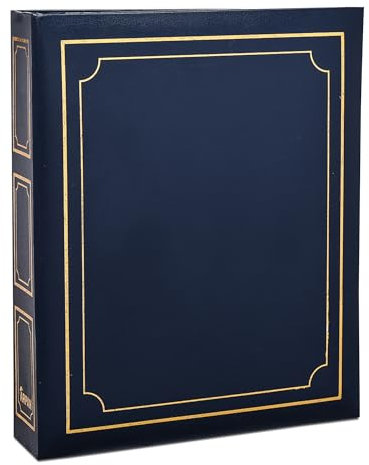 Arpan Deluxe Large Self Adhesive Ring Binder Photo Album 40 Sheets/80 Sides - Blue