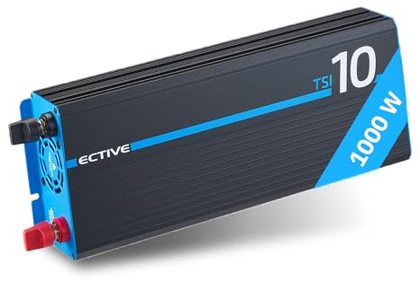 ECTIVE - Wechselrichter 12V auf 230V TSI 10-1000W Reine Sinuswelle - Offgrid-Spannungswandler DC/AC Strom mit USB, Überlast- & Überhitzungsschutz, NSV & USV Funktion - Robuster Inverter Stromwandler