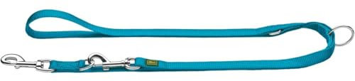 HUNTER Verstellbare Hundeführleine, Farbe: petrol, 3-fach verstellbar, robustes Nylon, pflegeleicht, Größe: 10/200