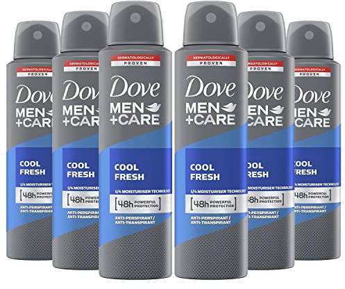 Dove Men + Care Cool Fresh Spray Deodorant & Anti-Transpirant, 150 ml, internationale Version (6 Stück)