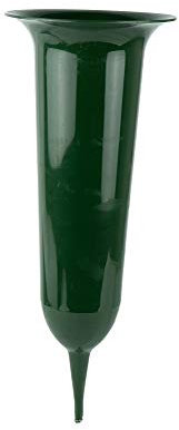 Centi Grabvase Friedhofsvase 35 cm Dunkelgrün Polypropylen Zylinder