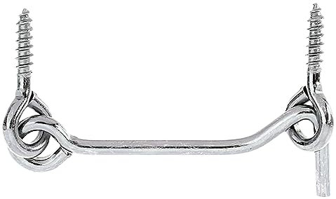 Alberts 903817 Sturmhaken | mit Winkelplatten oder Ösen | galvanisch verzinkt, dickschichtpassiviert | Länge 80 mm | Haken-Ø 4 mm