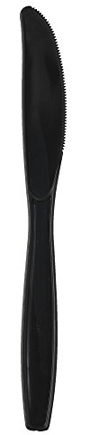 Dixie Individually Wrapped 7 Heavy-Weight Polypropylene Plastic Knife By GP PRO (Georgia-Pacific), Black, PKH53C, (Case of 1,000)