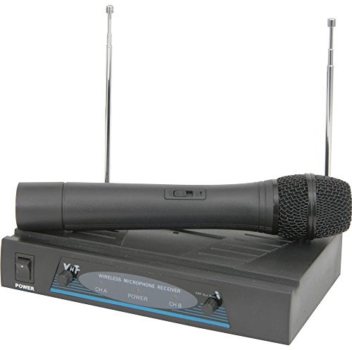 50m Wireless Microphone Receiver System–VHF Handheld Singer Karaoke/Tannoy Radio
