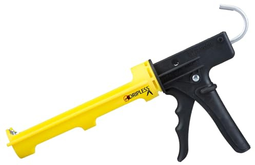 Dripless ETS2000 The Yellow Gun Composite Caulk Gun - Dripless Caulking Gun for 10 oz Cartridges or Tubes - Lightweight Body - 12:1 Thrust Ratio - Pro Painter Preferred
