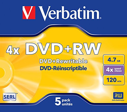 Verbatim 43229 – 5PK 43229 4,7 GB 4 x Dvd + RW JC – Dvd riscrivibile