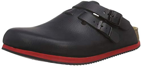 Birkenstock Donna Kay Leder Softfootbed Zoccoli, Nero, 42 EU