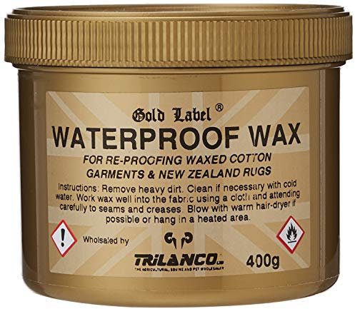 Gold Label Waterproof Wax for Re-Proofing Wax Cotton Clothing & Horse Turnout Rugs 400g
