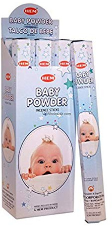 HEM Babypuder 100 rökelsepinnar (5 x 20 pinne pack)