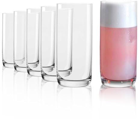 Stölzle Lausitz Vasos Long Drink Classic Juego de 6 325ml – Elegantes Vasos de Cristal para Cócteles, Agua, Zumos y Más – Resistentes y Apto para Lavavajillas
