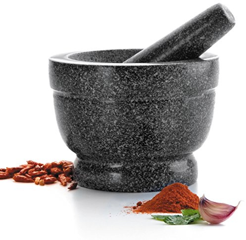 LACOR - 60514 - Mortero con Mano De Granito, 14 x 10 cm - Gris