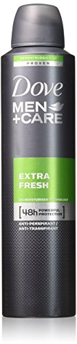 Dove Men + Care Dry Spray Antiperspirant, Extra Fresh 3.8 oz (6 Pack)