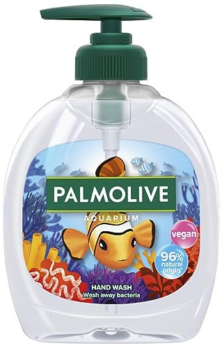 PALMOLIVE - Savon Liquide Mains Aquarium - Formule Douce au pH Neutre - Distributeur de Savon à Pompe de 300 ml