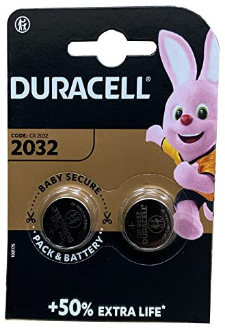 DURACELL Cr2032 Lot de 2 Piles de Montre au Lithium