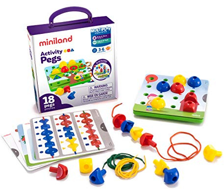 Miniland 31787 – aktivitetspinnar, väska