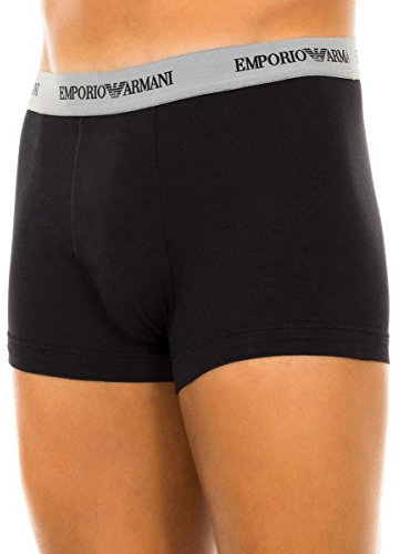 Emporio Armani Herren Mens Basic - Essential Core Logoband 3-pack Boxer Retroshorts, Schwarz, M EU