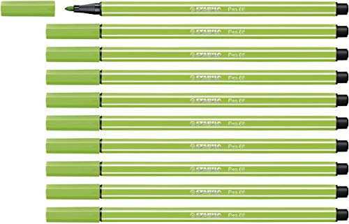 STABILO - Premium-Filzstift - Pen 68-10er Pack - hellgrün