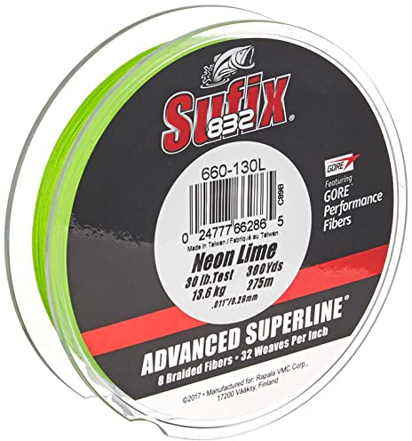 Sufix 832 Braid 13,6 kg Neon Lime 300 Yards