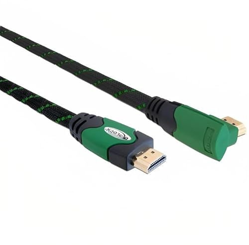 Delock High Speed HDMI-Kabel mit Ethernet (gewinkelt A-A/Stecker-Stecker, 4m)