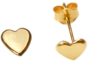 Arranview Jewellery 5 mm heart stud earrings in 9ct yellow gold