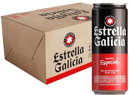 Estrella Galicia - Especial, Cerveza Lager, 24 Latas x 50 cl