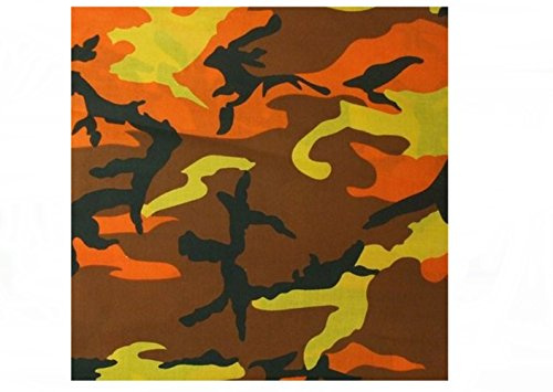 Rothco Savage Orange Camouflage Bandana (22 x 22)