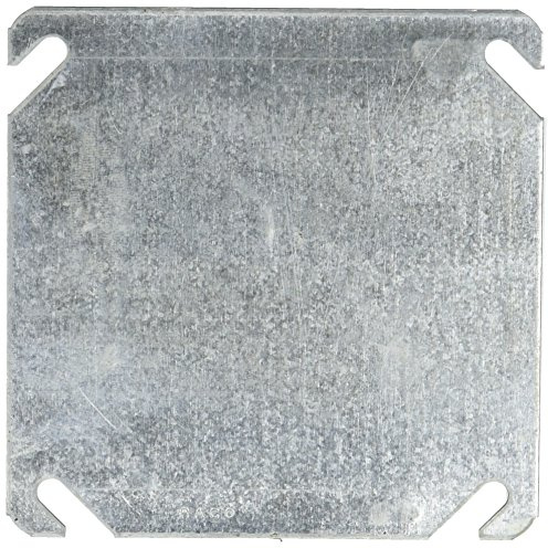 Raco Hubbell-Raco 8752-5 Flat Blank Square Cover, 4-Inch