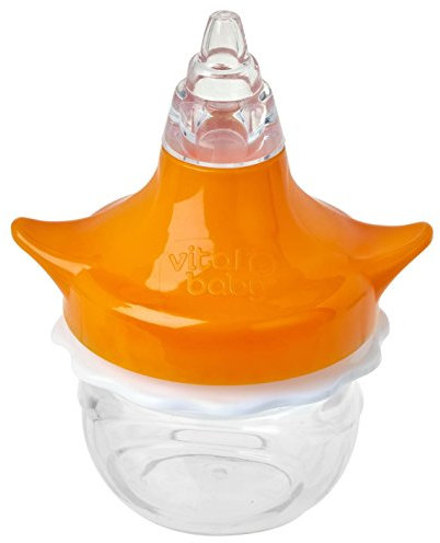 Vital Baby Nasensauger manuell / wiederverwendbarer leicht zu reinigender Baby Nasenaspirator Silikon Nasensekretsauger mit extra weichem Nasensaugkopf manuell
