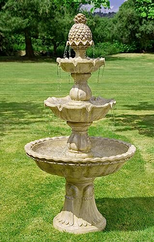 Primrose 150cm Regal Antique Effect 3 Tier Water Feature Self Contained Garden Fountain