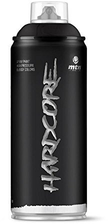 Montana Colors MTN Hardcore Negro Satinado, Spray 400ml