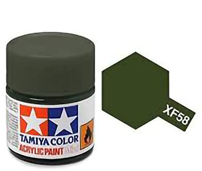 TAMXF58 81758 Acrylic Mini XF58 Olive Green 1/3 oz by Tamiya Paints