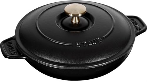 Staub Cast Iron 7.9-inch Round Covered Baking Dish - Matte Black, Made in France