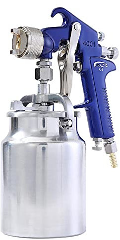 Orazio Pistola de Pintura de Aire, Calidad Profesional 1000ml 1,8mm Boquilla Alta Presión Gran Volumen Alimentación de Succión Pistola Pulverizadora Pintura Coches Camiones Muebles 221261A