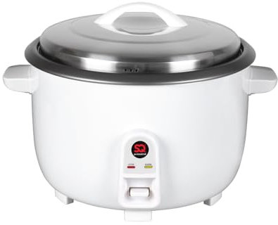SQ Professional Blitz Rice Cooker with Automatic Cooking Non-Stick Removable Inner Pot | Measuring Cup & Spatula | Glass Lid & Steam vent | Keep-Warm Function | 5 .6 Litres | White