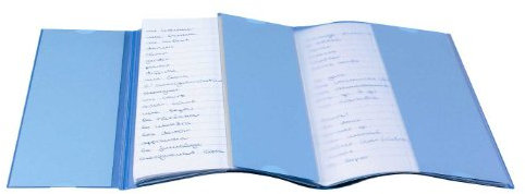 Vokabeltrainer EP 1525999, DIN A4, PVC-Folie, Hefthülle für Vokabelhefte, in verschiedenen Innenklappen eingelegte und bewegliche Abdeckstreifen erleichtern das Lernen von Vokabeln, transparent