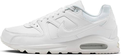 Nike Air Max Command Leather, Herren Turnschuhe, Elfenbein (Weiß White/Metallic Silver 102), 45 EU