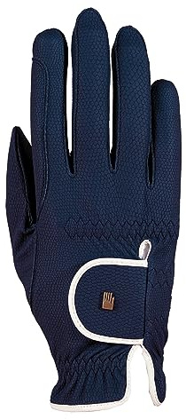 Roeckl Sports Lona Gants d'équitation d'été pour Femme Bleu Marine/Blanc 8
